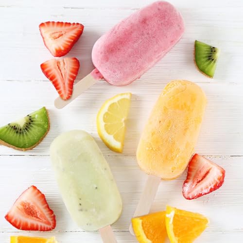 Ozera Silicone Popsicle Molds Set - 2 Pack with 50 Sticks & Bags