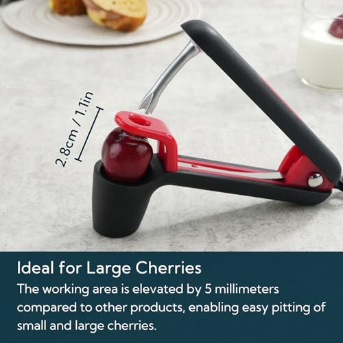 KITCHENDAO Cherry Pitter Tool with Safety Lock & Soft Grip