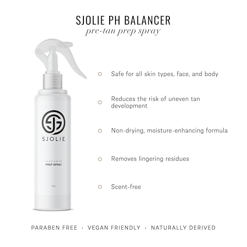 Sjolie Sunless Tanning pH Balancing Prep Spray - 8 oz Pre-Tan Primer