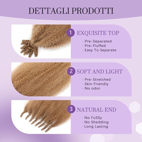 18 Inch Springy Afro Twist Hair - 8 Packs Marley Twist Braiding Hair