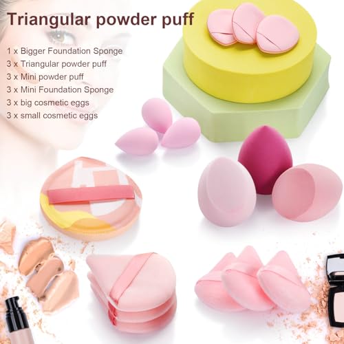 16PCS Makeup Sponge Set - Triangle Powder Puffs & Blenders