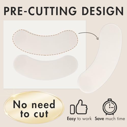 Embagol Foam Eye Pads for Lash Extensions - Pre-Cut 100 Pcs, Lint-Free & Waterproof