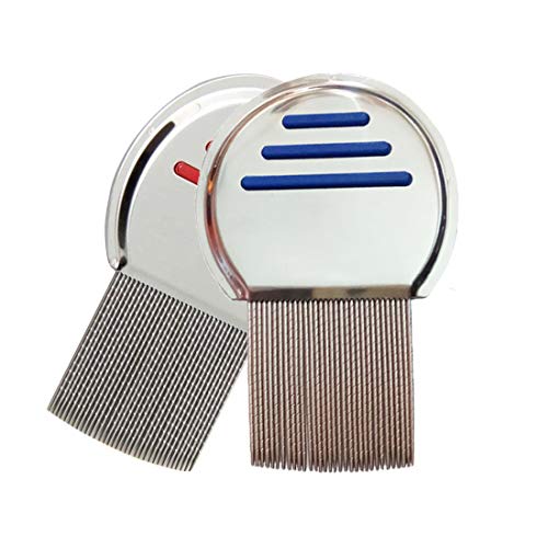 Stainless Steel Dandruff Comb Set - 2 Fine Tooth Combs