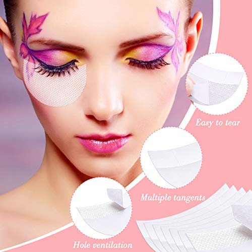 600 White Eyeshadow Pad Shields - Half Moon Stencils for Makeup