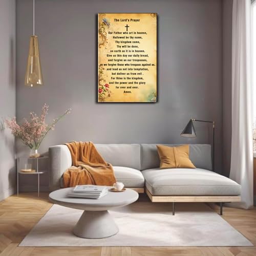 The Lord’s Prayer Wall Art - Inspirational Christian Decor 16x12