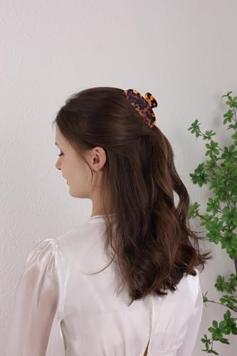 Tortoise Shell Acetate Hair Clips - 4-Inch Durable Claw Clips