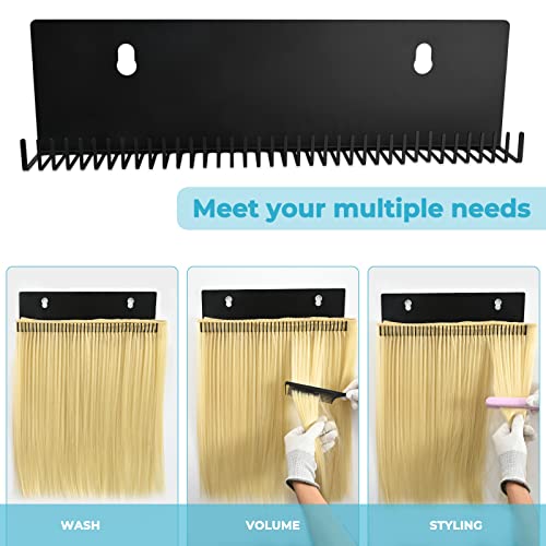 Hair Extension Holder and Display Stand for Wefts & Clips - Wall Mountable, Stainless Steel