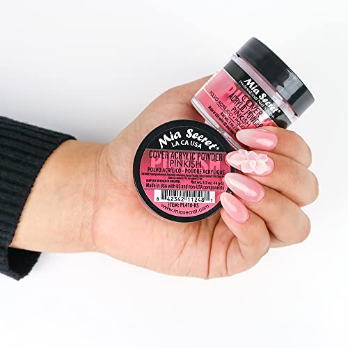 Mia Secret Cover Pinkish Acrylic Powder 2oz for Nail Art & Enhancement