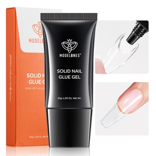 Modelones 30g Solid Nail Glue Gel for Press-Ons & Tips (C-Gel Nail Glue) UV Cured