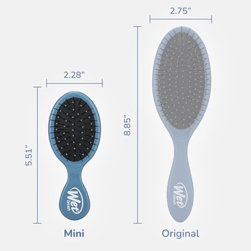 Wet Brush Mini Detangler Hair Brush - Elemental Blue (Pack of 2)