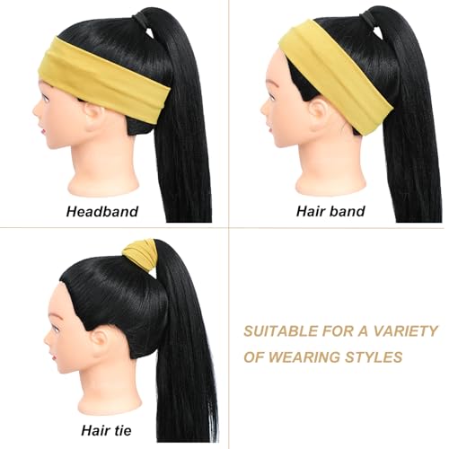 9-Pack Non-Slip Cotton Headbands for Women - Soft & Stretchy Athletic Hair Bands