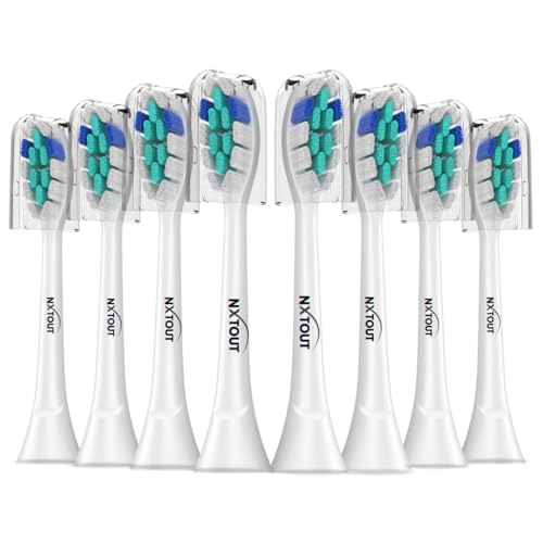 NXT OUT Replacement Toothbrush Heads for Philips Sonicare C2 4100, Pack of 8