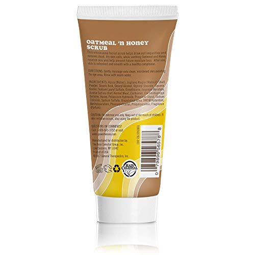 Queen Helene Gentle Oatmeal & Honey Facial Scrub 6 oz Pack of 2 - Soothing Exfoliator for Sensitive Skin