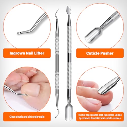DRMODE 5-in-1 Professional Toenail Clipper Set for Thick & Ingrown Nails