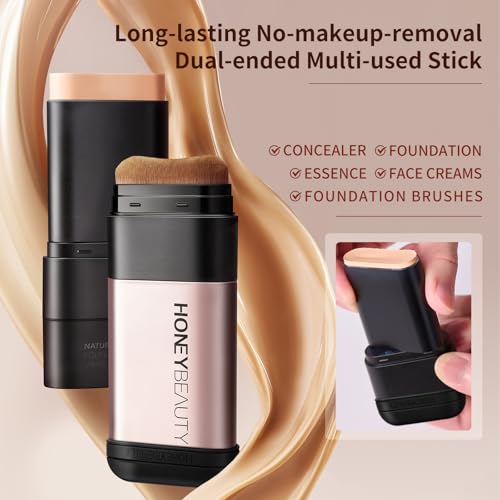 ZEESEA Multi-Use Foundation Stick with Built-in Brush - Natural Beige