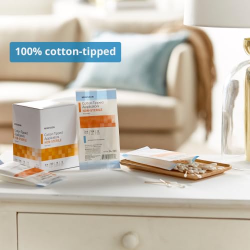 McKesson 3 in Cotton-Tipped Applicator Swabs, Non-Sterile, 1000 ct