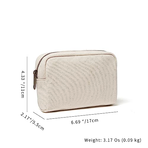 YONBEN Cotton Canvas Makeup Bag - Stylish and Durable Travel Organizer