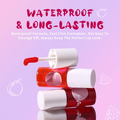 Long Lasting Lip Tint Set - Waterproof, Smudge-Proof Korean Lip & Cheek Stains