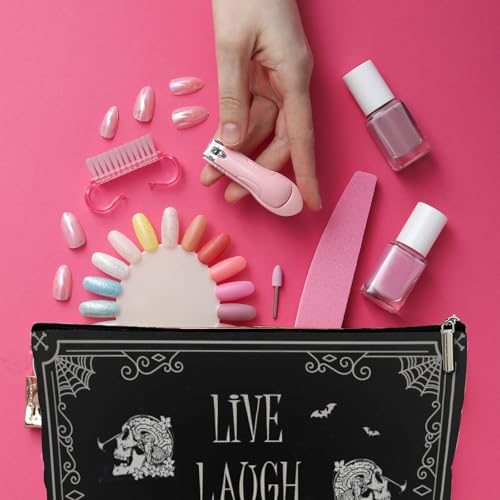 Lyiibb Gothic Makeup Bag - Dark Humor Cosmetic Pouch for Women, Halloween & Birthday Gift