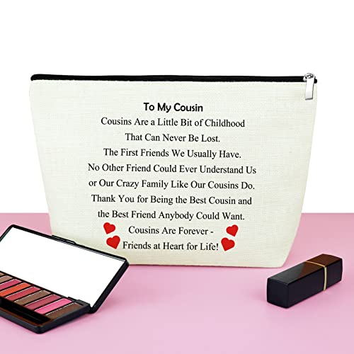 Mxrymvu BAG01198 Cousin Gifts Cosmetic Bag - Funny Birthday Travel Pouch for Women