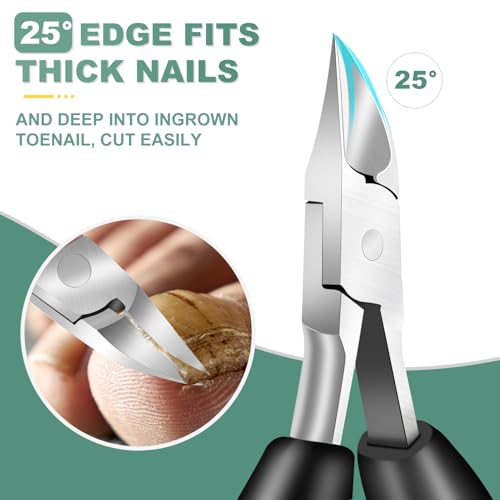 CLPPNA 6-Piece Professional Toenail Clipper Set for Thick Ingrown Nails
