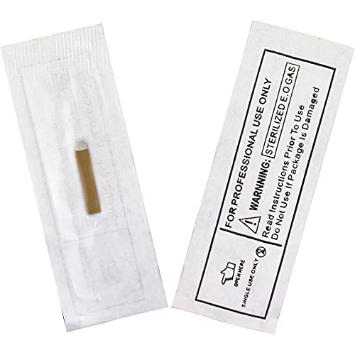 50pcs Disposable Microblading Needles 18U 0.18mm for Eyebrow Tattoo