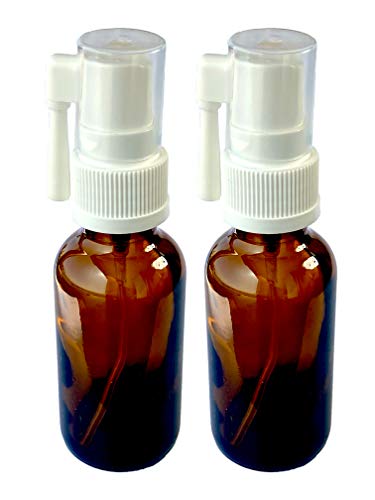 Snoot! Amber Glass Spray Bottles 30ml for Colloidal Silver & Oils - 2-Pack