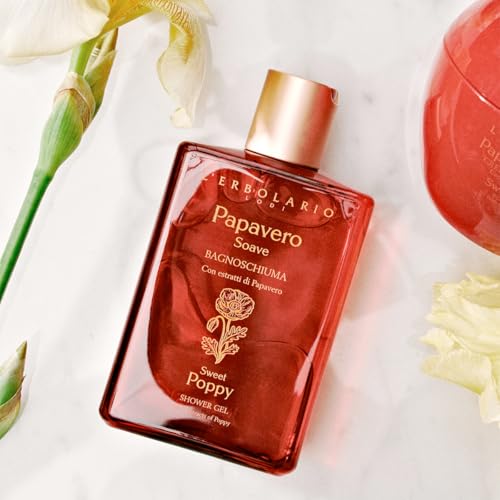 L'Erbolario Sweet Poppy Shower Gel - Antioxidant Body Wash 8.4 oz