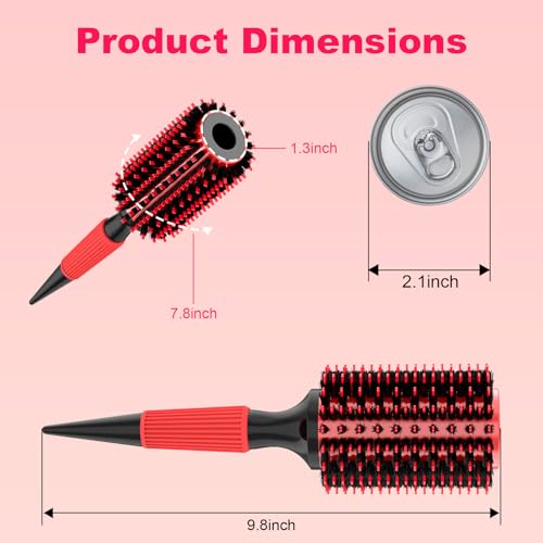 BBV 1.3 Inch Round Hair Brush - Boar Bristle for Volume & Shine