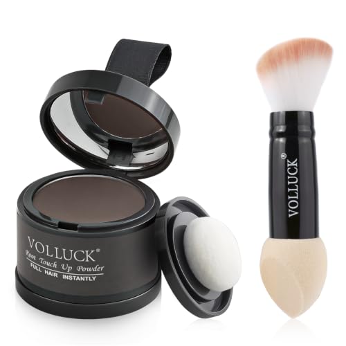 Root Touch Up Hair Powder - Medium Brown Hair Concealer for Gray Roots