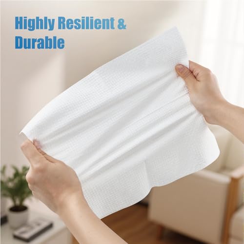 Gold Water Trading XL Disposable Face Towels - 50 Count, Fragrance-Free, Lint-Free, Biodegradable
