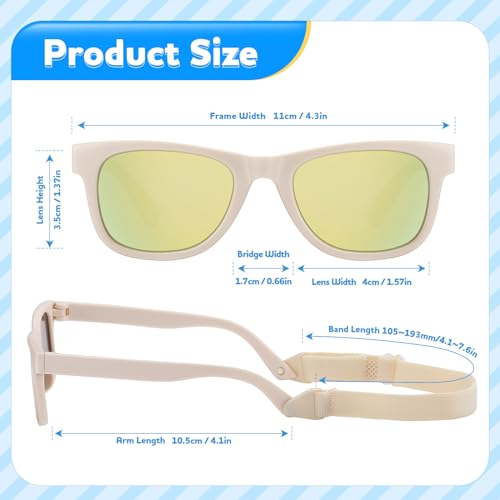 UV400 Baby Sunglasses with Strap for Infants & Toddlers