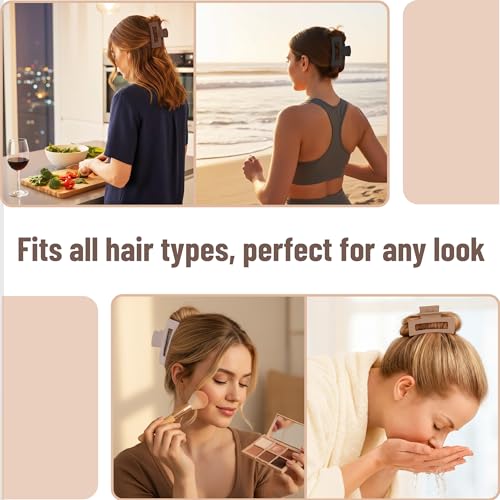 Ms. Pen Large Hair Clips for Women - 8 Pack, 4.3 Inch Claw Clips