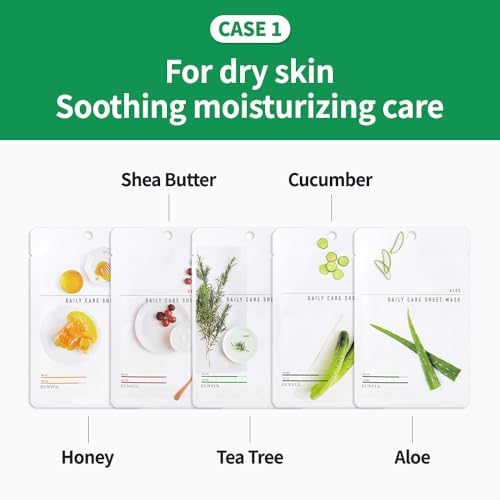 EUNYUL 12-Piece Daily Care Facial Sheet Mask Set – Hydrating & Nourishing Korean Skincare