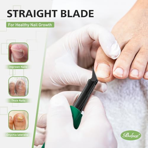 Baluca Straight Toenail Clippers for Thick & Ingrown Nails – Green