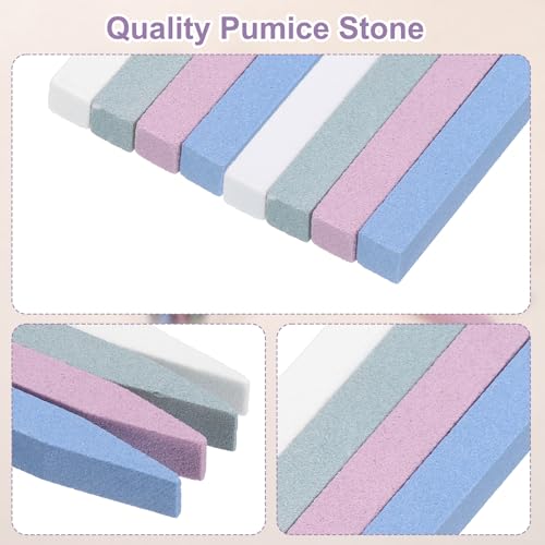 HARFINGTON Pumice Stone Nail File - 2pcs Manicure Tool Set