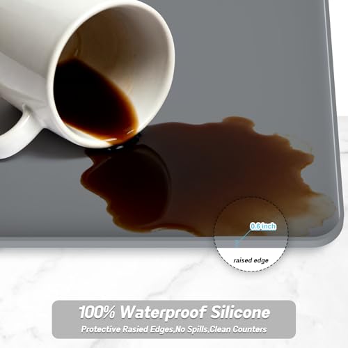 Garolue 16"x16" Silicone Coffee Mat - Waterproof & Heat Resistant