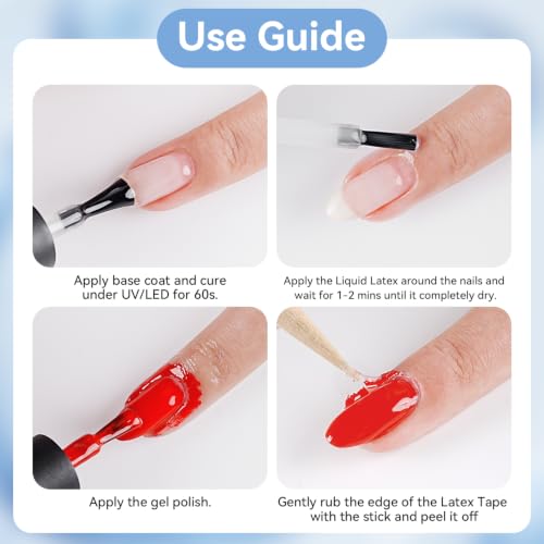 JODSONE Liquid Latex for Nails GN013 - Peel Off Cuticle Guard & Nail Art Barrier, 16.5ml