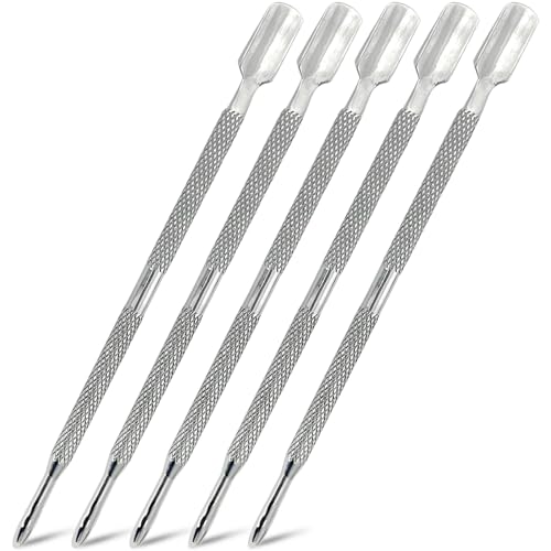 Professional Dual-Sided Cuticle Pusher Set - Stainless Steel Nail Care Tools
