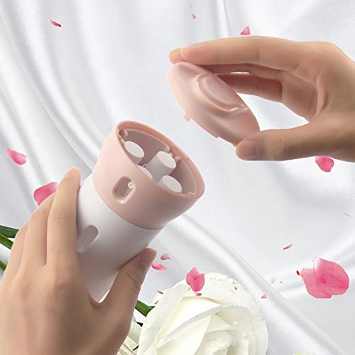Pink 2 Pack 4-in-1 Travel Dispenser Bottles, Leak-Proof & Portable