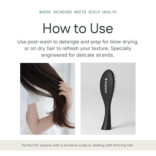 KeraFactor KeraSmooth Detangling Brush for Fine and Thinning Hair