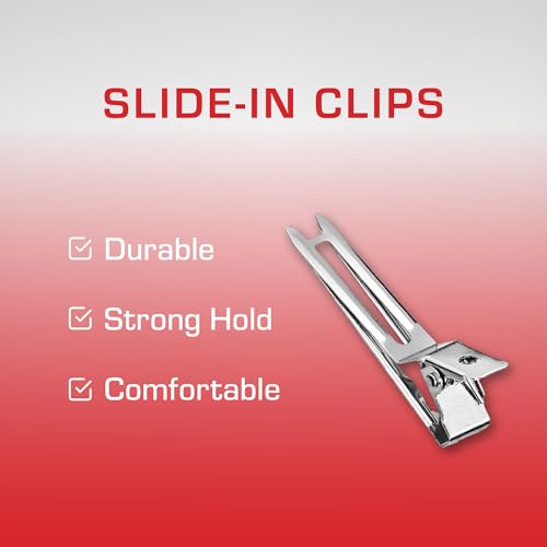 Red by Kiss 80pcs 1.75" Slide-In Hair Clips - Durable Metal Curl Clips (Pack of 2)