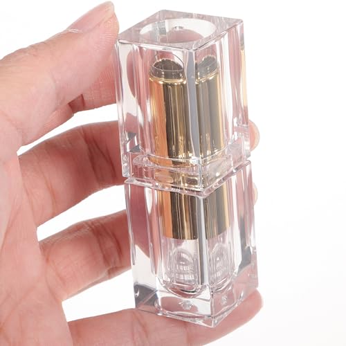 Ipetboom Clear Lipstick Tubes - Reusable Lip Balm Containers (4 Pack)