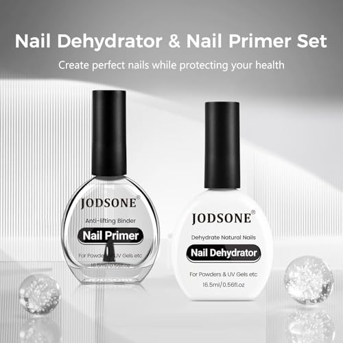 JODSONE Nail Dehydrate & Primer Set - 2x16.5ml for Long-Lasting Gels