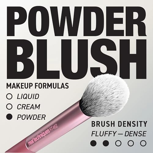 Real Techniques Precision Blush Brush - Fluffy Vegan Makeup Brush