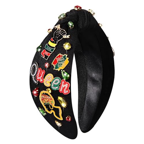 Afro Queen Knotted Headband - Black C African Print Hair Accessory