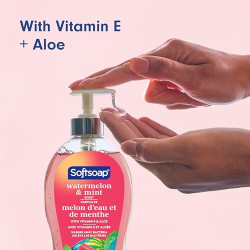 Softsoap Liquid Hand Soap Watermelon & Mint Scent 11.25 fl oz Pack of 6 - Hydrating & Bacteria-Fighting