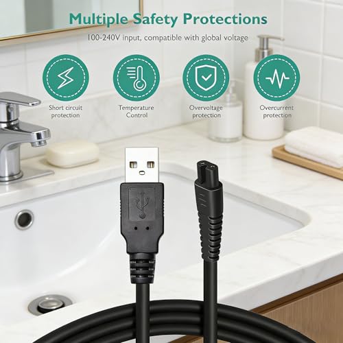 Lnauy Charger Cord for Nicwell F5025 & COSLUS F5020E Flossers
