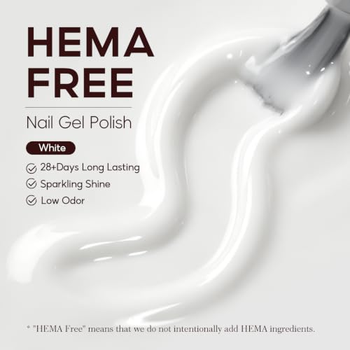 PEACECOLOR White Gel Nail Polish 16ML - Long Lasting & Elegant