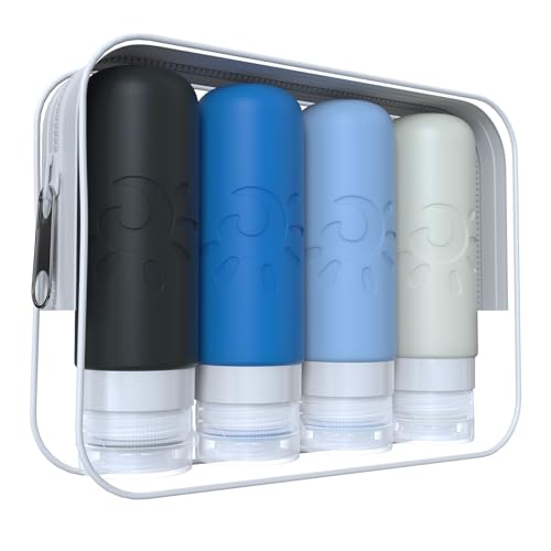 Zafit Multicolored 3oz TSA Approved Leak-Proof Travel Bottles Set